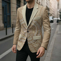 Tonga Ngatu Turtle Blazer Vintage Tongan Tapa Cloth