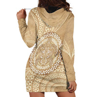 Tonga Ngatu Turtle Hoodie Dress Vintage Tongan Tapa Cloth LT14 - Polynesian Pride