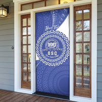 Queen Salote College 100th Anniversary Personalized Door Cover Est 1926 Kolisi Fefine Tongan Ngatu Pattern