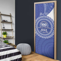 Queen Salote College 100th Anniversary Personalized Door Cover Est 1926 Kolisi Fefine Tongan Ngatu Pattern