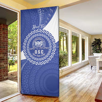 Queen Salote College 100th Anniversary Personalized Door Cover Est 1926 Kolisi Fefine Tongan Ngatu Pattern