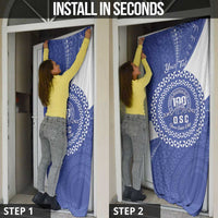 Queen Salote College 100th Anniversary Personalized Door Cover Est 1926 Kolisi Fefine Tongan Ngatu Pattern