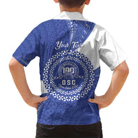 Queen Salote College 100th Anniversary Personalized Family Matching Off Shoulder Short Dress and Hawaiian Shirt Est 1926 Kolisi Fefine Tongan Ngatu Pattern