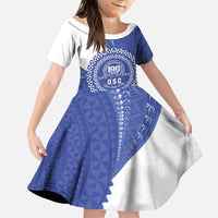 Queen Salote College 100th Anniversary Personalized Family Matching Off Shoulder Short Dress and Hawaiian Shirt Est 1926 Kolisi Fefine Tongan Ngatu Pattern