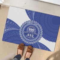 Queen Salote College 100th Anniversary Personalized Rubber Doormat Est 1926 Kolisi Fefine Tongan Ngatu Pattern LT14 - Polynesian Pride