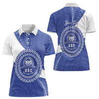 Queen Salote College 100th Anniversary Personalized Women Polo Shirt Est 1926 Kolisi Fefine Tongan Ngatu Pattern