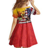 Personalised United States And Papua New Guinea Family Matching Tank Maxi Dress and Hawaiian Shirt USA Eagle With PNG Bird Of Paradise LT14 - Polynesian Pride