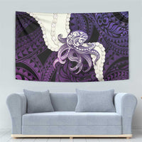 Purple Galaxy Polynesia Tribal Octopus Tattoo Tapestry Pikake Lei Polynesian Pattern LT14 - Polynesian Pride