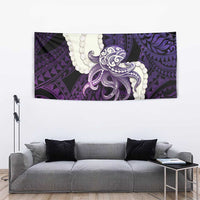 Purple Galaxy Polynesia Tribal Octopus Tattoo Tapestry Pikake Lei Polynesian Pattern LT14 - Polynesian Pride