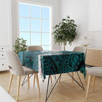 Teal Galaxy Polynesia Tribal Octopus Tattoo Tablecloth Pikake Lei Polynesian Pattern LT14 - Polynesian Pride