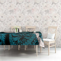 Teal Galaxy Polynesia Tribal Octopus Tattoo Tablecloth Pikake Lei Polynesian Pattern LT14 - Polynesian Pride