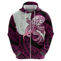 Pink Galaxy Polynesia Tribal Octopus Tattoo Hoodie Pikake Lei Polynesian Pattern LT14 - Polynesian Pride