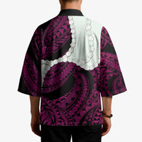 Pink Galaxy Polynesia Tribal Octopus Tattoo Kimono Pikake Lei Polynesian Pattern