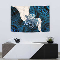 Blue Galaxy Polynesia Tribal Octopus Tattoo Tapestry Pikake Lei Polynesian Pattern LT14 - Polynesian Pride