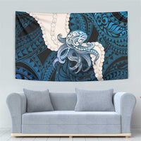 Blue Galaxy Polynesia Tribal Octopus Tattoo Tapestry Pikake Lei Polynesian Pattern LT14 - Polynesian Pride