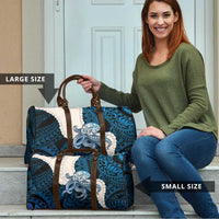 Blue Galaxy Polynesia Tribal Octopus Tattoo Travel Bag Pikake Lei Polynesian Pattern