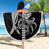 Kanaloa Aloha Hawaii Beach Blanket Humpback Whale Octopus Tattoo Kakau Pattern LT14 - Polynesian Pride