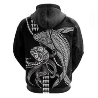 Kanaloa Aloha Hawaii Hoodie Humpback Whale Octopus Tattoo Kakau Pattern LT14 - Polynesian Pride