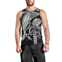 Kanaloa Aloha Hawaii Men Tank Top Humpback Whale Octopus Tattoo Kakau Pattern