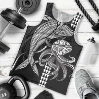 Kanaloa Aloha Hawaii Men Tank Top Humpback Whale Octopus Tattoo Kakau Pattern