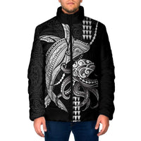 Kanaloa Aloha Hawaii Padded Jacket Humpback Whale Octopus Tattoo Kakau Pattern