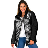 Kanaloa Aloha Hawaii Padded Jacket Humpback Whale Octopus Tattoo Kakau Pattern