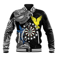 Personalised Cook Islands Darts Baseball Jacket Kuki Airani Tribal Pattern