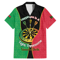 Personalised Vanuatu Darts Family Matching Mermaid Dress and Hawaiian Shirt Happiness Is A Tight Threesome Sand Drawing Art