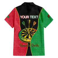 Personalised Vanuatu Darts Family Matching Off Shoulder Maxi Dress and Hawaiian Shirt Happiness Is A Tight Threesome Sand Drawing Art