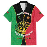 Personalised Vanuatu Darts Family Matching Tank Maxi Dress and Hawaiian Shirt Happiness Is A Tight Threesome Sand Drawing Art