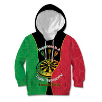 Personalised Vanuatu Darts Kid Hoodie Happiness Is A Tight Threesome Sand Drawing Art