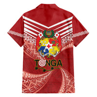 Tonga Darts Family Matching Off The Shoulder Long Sleeve Dress and Hawaiian Shirt Tongan Ngatu Pattern