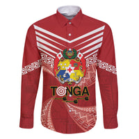 Tonga Darts Family Matching Off The Shoulder Long Sleeve Dress and Hawaiian Shirt Tongan Ngatu Pattern