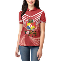 Tonga Darts Women Polo Shirt Tongan Ngatu Pattern