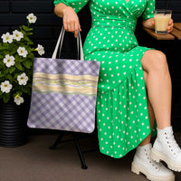 Lavender Palaka Hawaii Leis Elegant Vibes Tote Bag