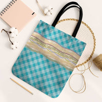 Turquoise Palaka Hawaii Leis Elegant Vibes Tote Bag