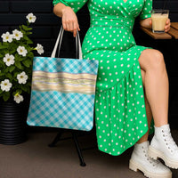 Turquoise Palaka Hawaii Leis Elegant Vibes Tote Bag
