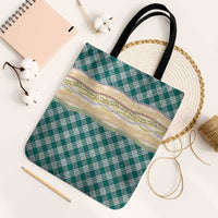Cyan Palaka Hawaii Leis Elegant Vibes Tote Bag