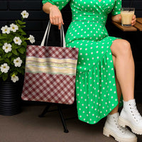 Burgundy Palaka Hawaii Leis Elegant Vibes Tote Bag