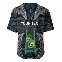 Personalised New Zealand Toki Baseball Jersey Silver Fern Mix Aotearoa Maori Pattern LT14 - Polynesian Pride
