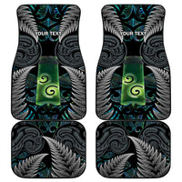 Personalised New Zealand Toki Car Mats Silver Fern Mix Aotearoa Maori Pattern