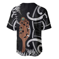 New Zealand Maripi Baseball Jersey Silver Fern Mix Aotearoa Maori Pattern LT14 - Polynesian Pride