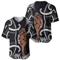 New Zealand Maripi Baseball Jersey Silver Fern Mix Aotearoa Maori Pattern LT14 - Polynesian Pride