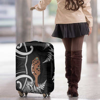 New Zealand Maripi Luggage Cover Silver Fern Mix Aotearoa Maori Pattern