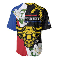 Personalised Philippines Carabao Baseball Jersey Filipino Sun Mix Sampaguita Flower