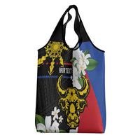 Personalised Philippines Carabao Grocery Bag Filipino Sun Mix Sampaguita Flower