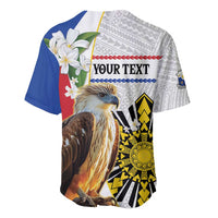 Personalised Philippines Eagle Baseball Jersey Filipino Sun Mix Sampaguita Flower LT14 - Polynesian Pride