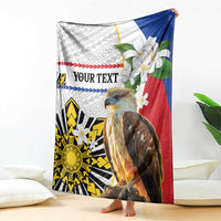 Personalised Philippines Eagle Blanket Filipino Sun Mix Sampaguita Flower