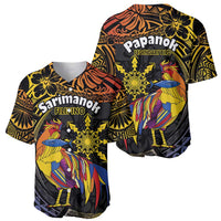 Philippines Sarimanok Baseball Jersey Papanok Legendary Bird Okir Polynesian Pattern LT14 - Polynesian Pride