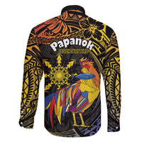 Philippines Sarimanok Family Matching Off Shoulder Short Dress and Hawaiian Shirt Papanok Legendary Bird Okir Polynesian Pattern